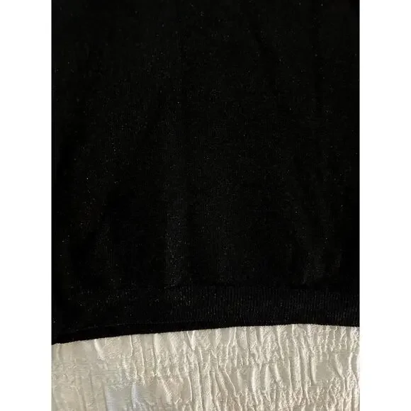 Chico's Lurex Black Shimmer Turtleneck Size 0 - Picture 11 of 12